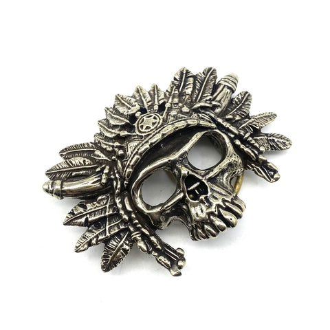 925 Sterling Silver Skull Buckle Indian Chief Buckles Handmade,Custom Silver Buckle
