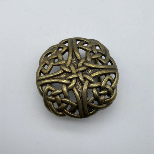 Bohemian Brass Belt Buckle – Handcrafted Boho Western Style Buckle