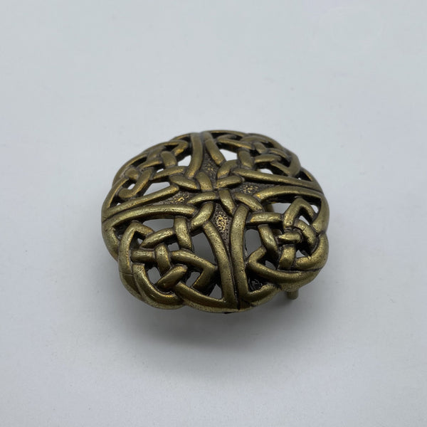 Bohemian Brass Belt Buckle – Handcrafted Boho Western Style Buckle