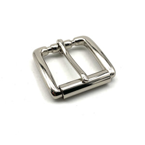 Silver Plated Rolling Bar Buckle Durable Leather Belt Buckle Bag Fastener Buckle