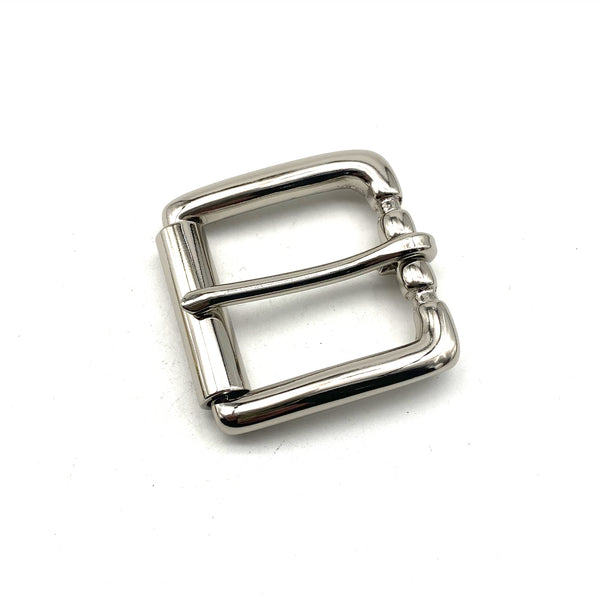 Silver Plated Rolling Bar Buckle Durable Leather Belt Buckle Bag Fastener Buckle