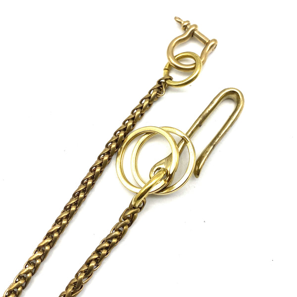 Brass Wheat Chain Purse Wallet Chain Men's Accessories Street Wear Biker Keychain