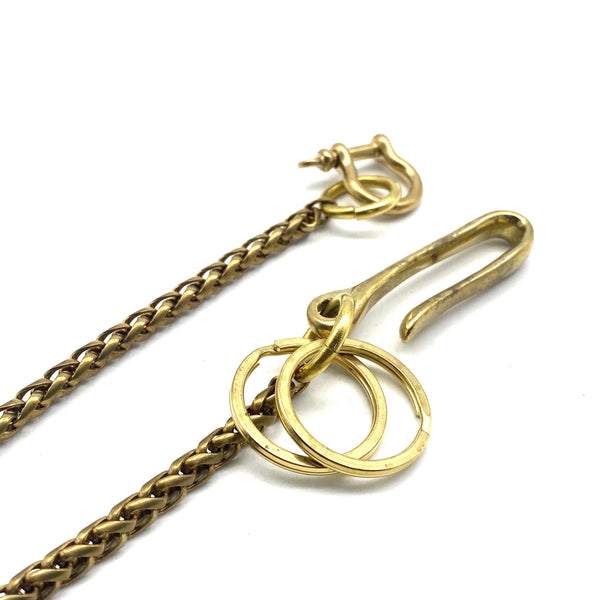 Brass Wheat Chain Purse Wallet Chain Men's Accessories Street Wear Biker Keychain