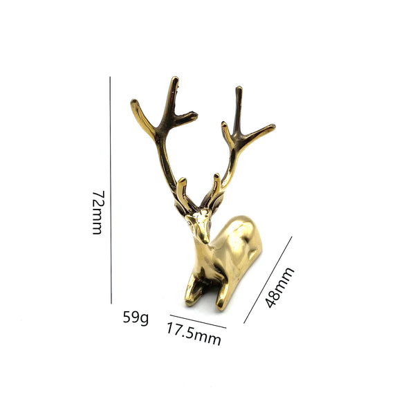 Adorable Elk Toy Figurine:Handcrafted Purple Copper Casting,Collectible Decorative Art Piece – Perfect Gift for Play,Display,and Gifting
