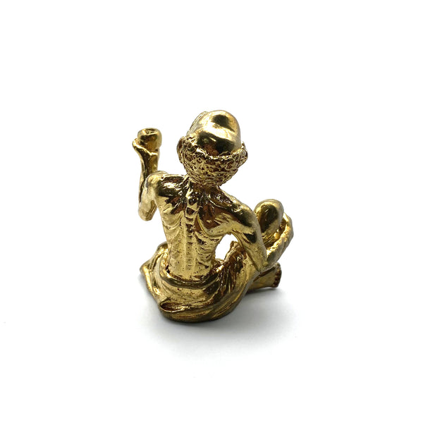 Handmade Brass Daruma Statue - Zen Buddhist Decor, Lucky Charm Gift for Home Office Altar, Spiritual Meditation Sculpture