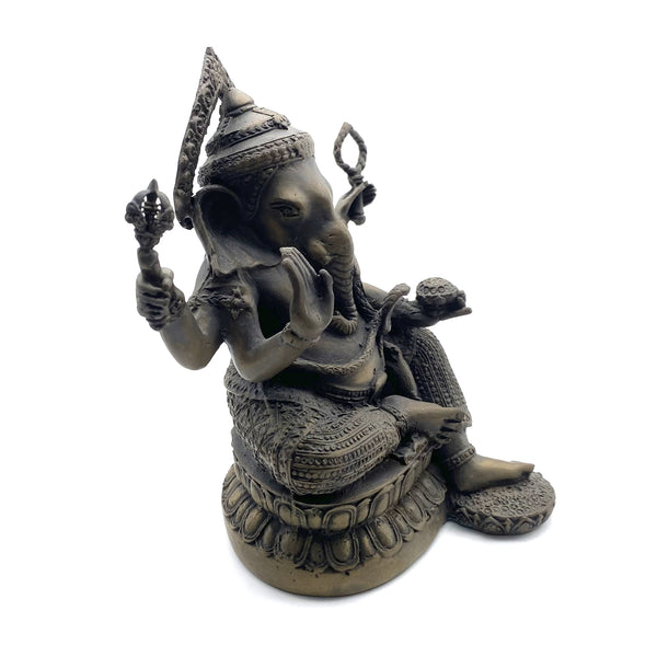 Bronze Ganesha Buddhism Sculpture Handmade Brass Vinayaka Figurine,House&Restaurant Decorative Ornament,Artistic Sculpture