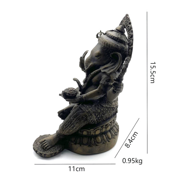 Bronze Ganesha Buddhism Sculpture Handmade Brass Vinayaka Figurine,House&Restaurant Decorative Ornament,Artistic Sculpture