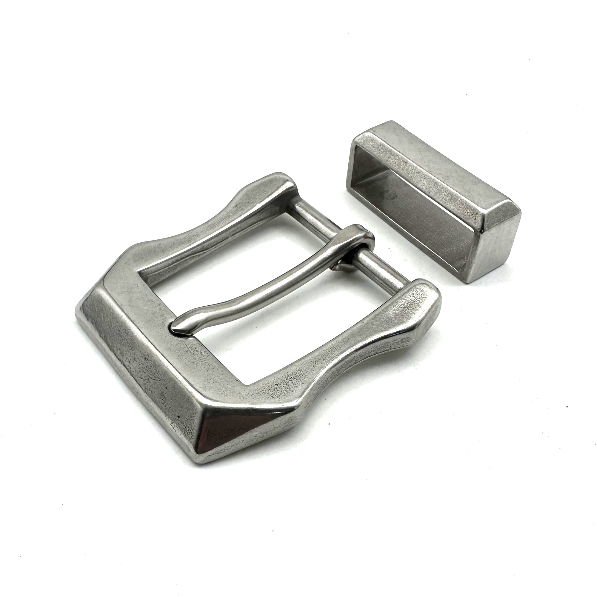 1 1/2'' Stainless Buckle&Belt Loop Set Leather Belt Fastener Hardware