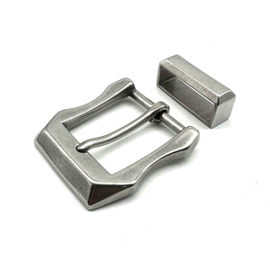 1 1/2'' Stainless Buckle&Belt Loop Set Leather Belt Fastener Hardware