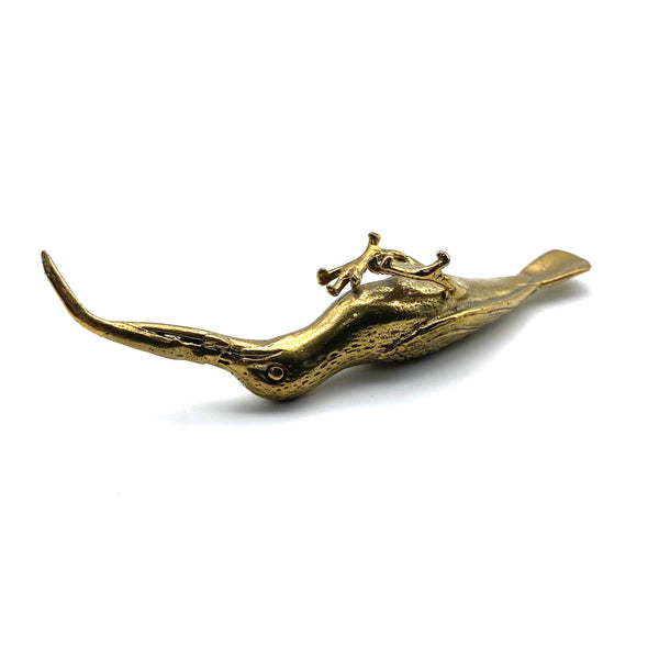 Handcrafted Brass Bird Tea Pick | Ornate Tea Ceremony Accessory | Decorative Tea Tool for Enthusiasts | Unique Zen Gift Idea