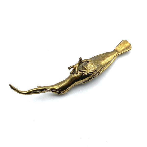 Handcrafted Brass Bird Tea Pick | Ornate Tea Ceremony Accessory | Decorative Tea Tool for Enthusiasts | Unique Zen Gift Idea