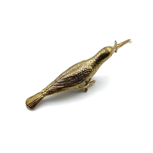 Handcrafted Brass Bird Tea Pick | Ornate Tea Ceremony Accessory | Decorative Tea Tool for Enthusiasts | Unique Zen Gift Idea