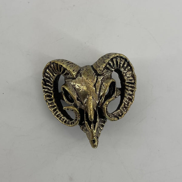 Solid Copper Ram Head Belt Buckle Satan Design Buckle 30mm