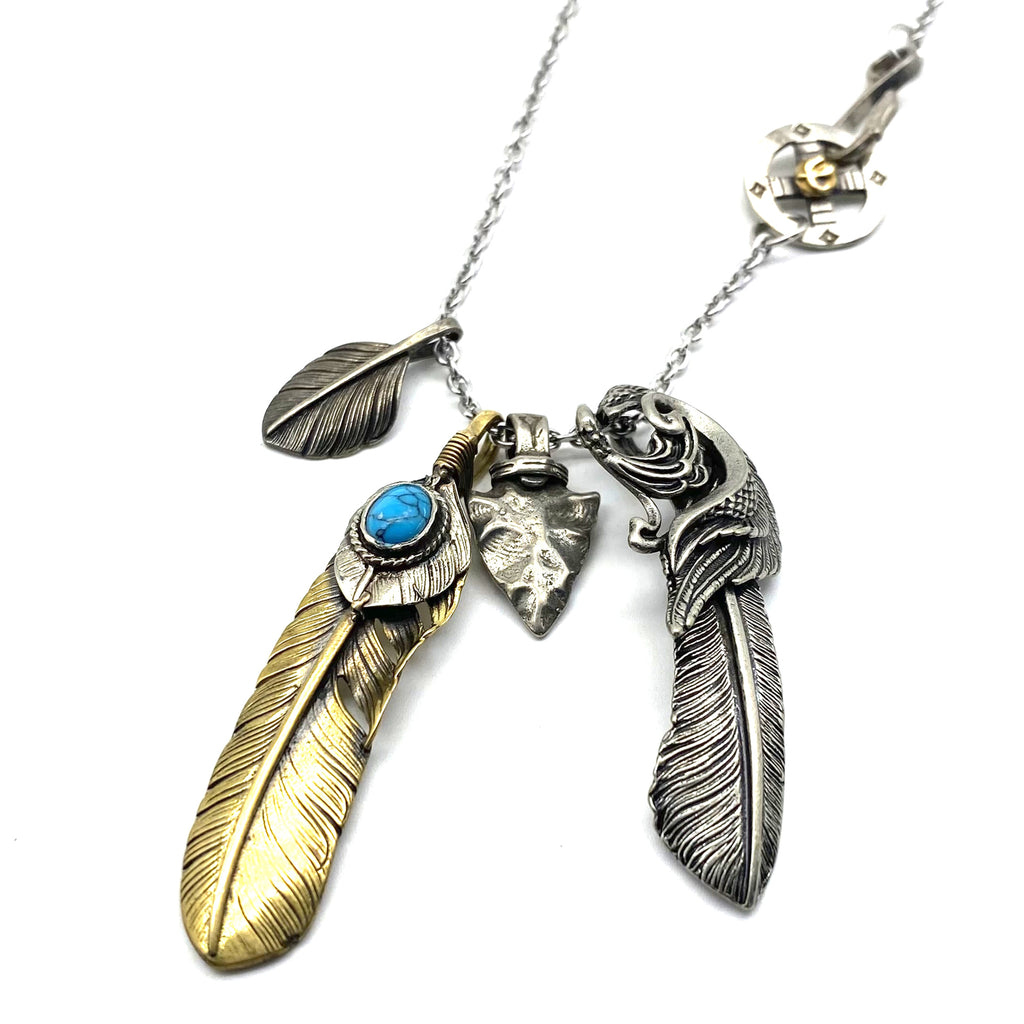 Japan Goros Chain Goro's Style Silver Eagle Hook Cross Clasp Set