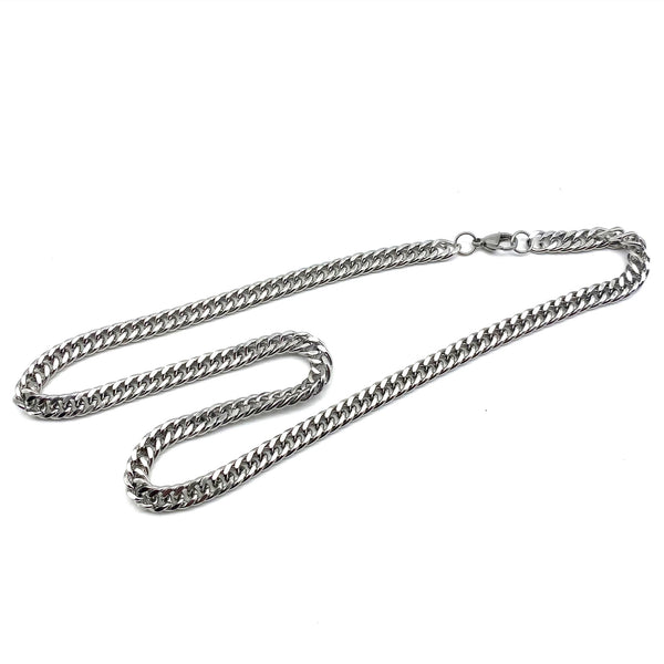 Curb chain Stainless Necklace Anti-Allergy Curb Chain 55cm