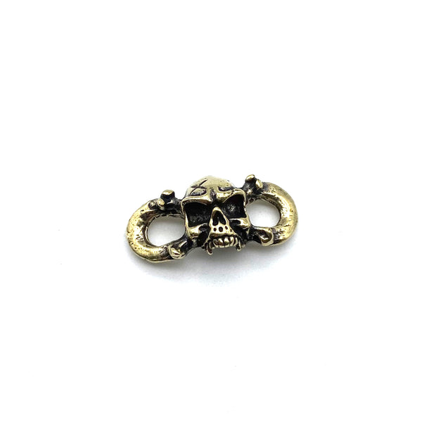 Brass Skull Shoelace Lock Shoes Tie Fastener Leather Boots Buckle