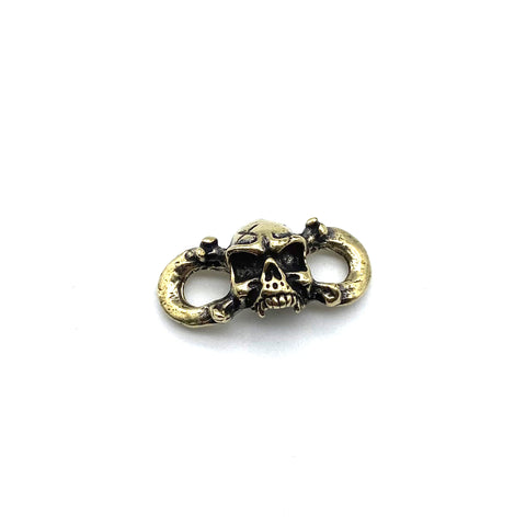 Brass Skull Shoelace Lock Shoes Tie Fastener Leather Boots Buckle