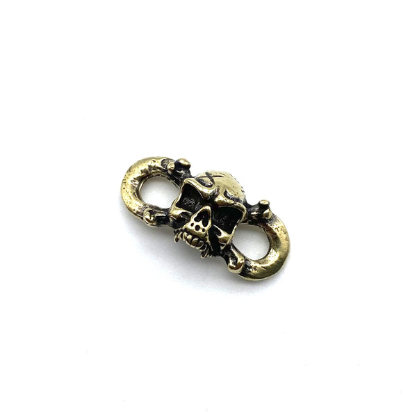 Brass Skull Shoelace Lock Shoes Tie Fastener Leather Boots Buckle