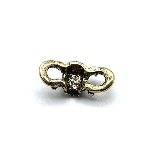 Brass Skull Shoelace Lock Shoes Tie Fastener Leather Boots Buckle