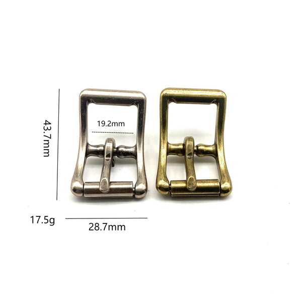 Copper Center Bar Roller Bar Buckle High Heel Fastener Closure Bag Hardware 16mm