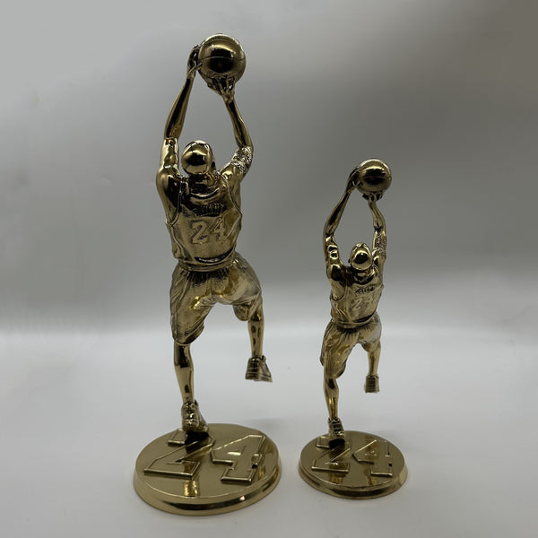 Handmade Brass Kobe Bryant Memorial Statue - Tribute Sculpture - Forever Remembered - Basketball Legend Gift - Lakers Gift