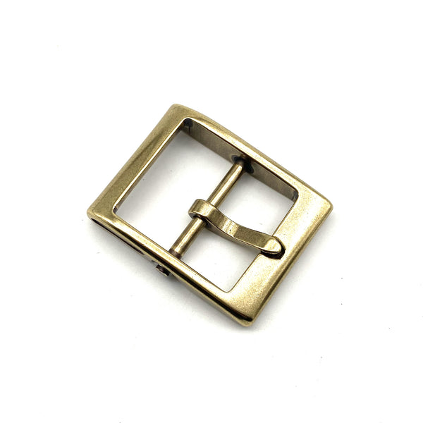 Japan Style Buckle Leather Belt Brass Buckle Stone-Washed Buckle