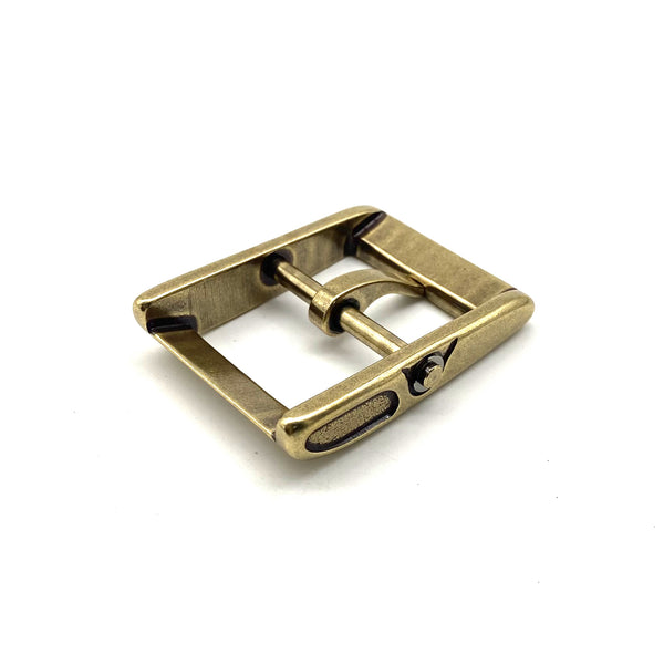 Japan Style Buckle Leather Belt Brass Buckle Stone-Washed Buckle