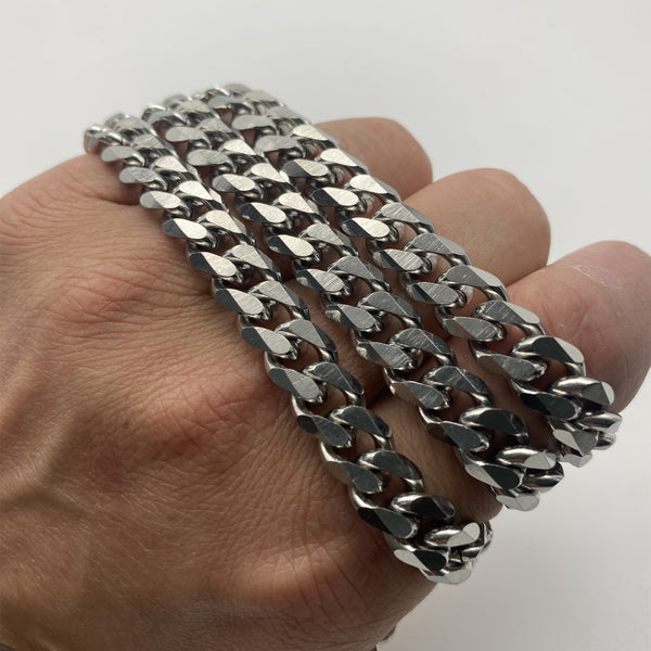 Stainless Curb Chain 9/10.6mm Grind Slide Chain,Bag Wallet Chain,Chain for Jewelry,Angle Grinding Chain