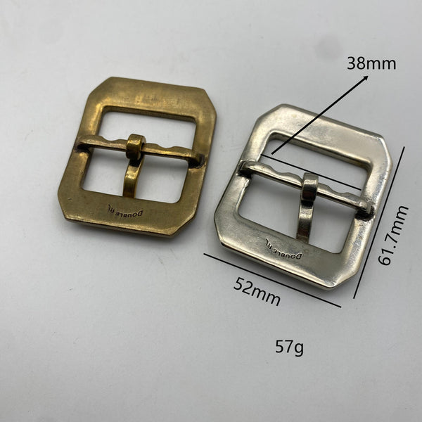 Retro Pin Buckle Vintage Brass Buckle for Leather Belts Flower Design Buckles