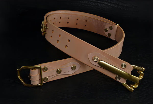 Handmade Littleton Cavalry Leather Belt Mens Street Wear Belts