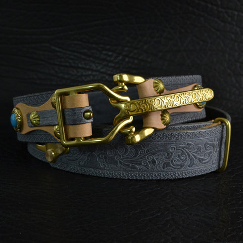 Handmade Littleton Cavalry Leather Belt Mens Street Wear Belts