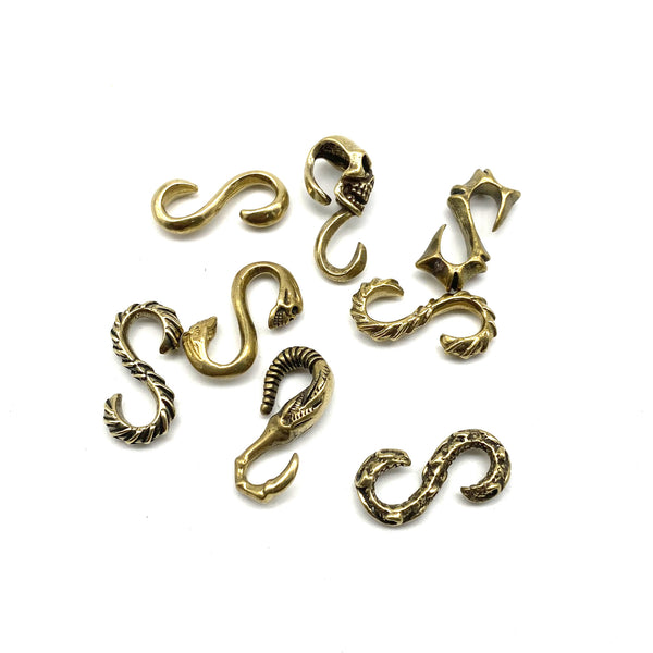 Brass S Hook Connector Leather Bracelet S Hardware