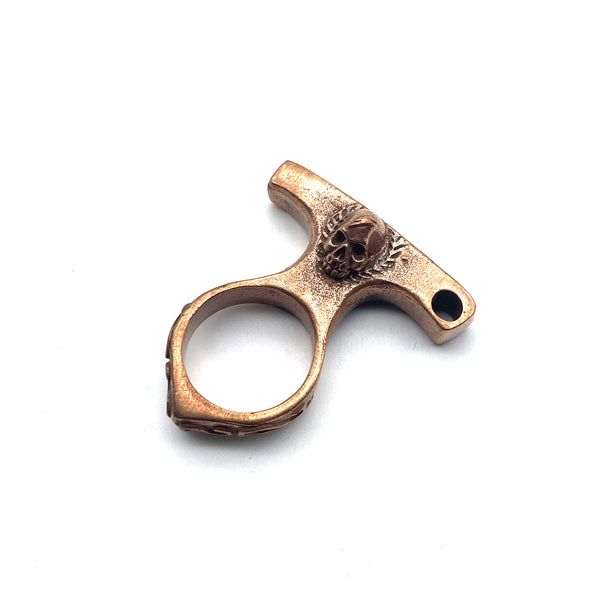 Red Copper Knuckles Skull Paperweight Self-defense Tools