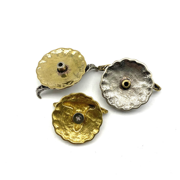 Bull Conchos Screw Back Leather Repairing Button Studs