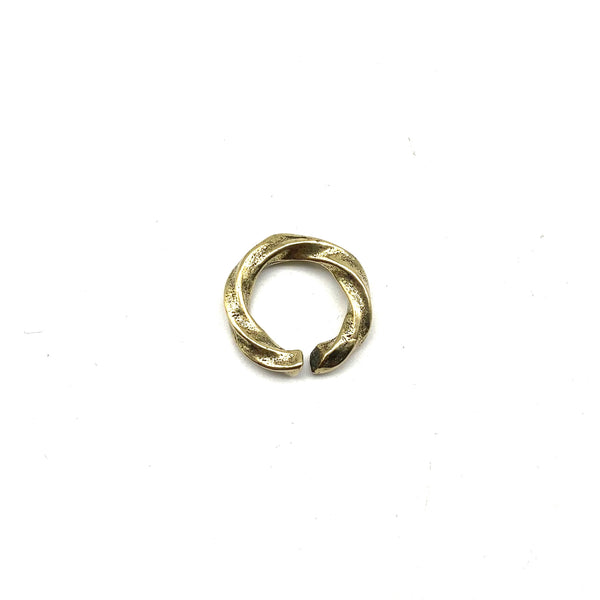 Brass Key Ring Twist Split Ring Art Deisgn 13/17/23mm