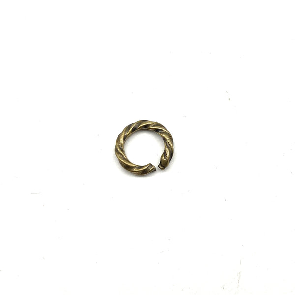 Brass Key Ring Twist Split Ring Art Deisgn 13/17/23mm