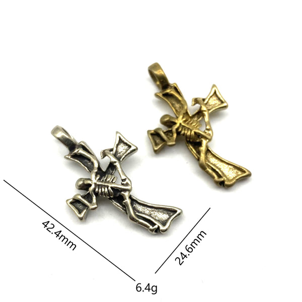 Necklace Cross Skull Charm Pendants,Keychain Decoration Accessories