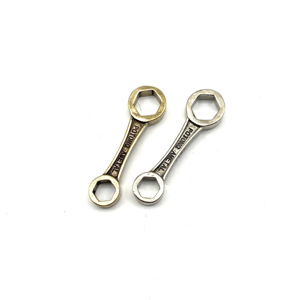 Copper Wrench KeyChain Charm Spanner Pendants for Necklace DIY