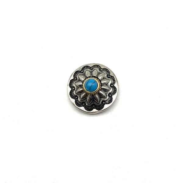 Baroque Style Turquoise Concho Rivets Screw Back Button For Leather Crafting Decoration