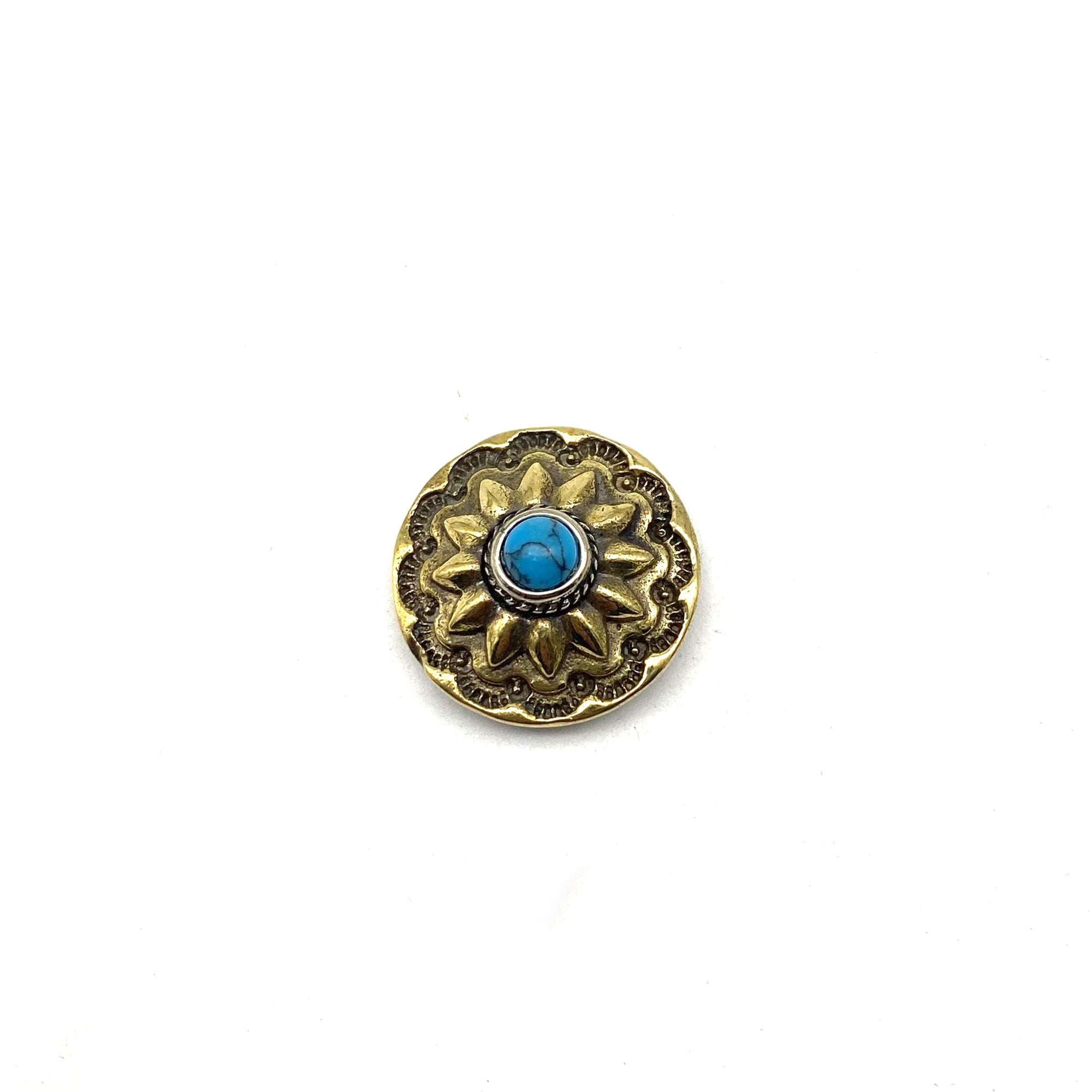 Baroque Style Turquoise Concho Rivets Screw Back Button For Leather Crafting Decoration