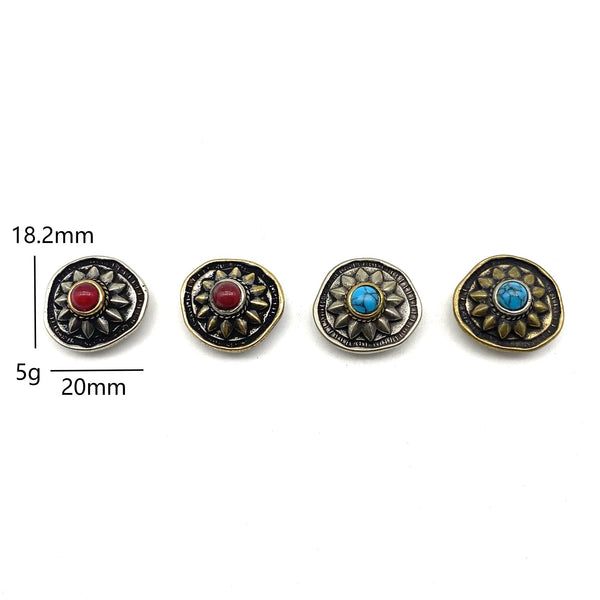 Baroque Style Turquoise Concho Rivets For Leather Goods