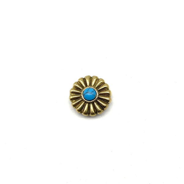 Turquoise Decorative Flower Conchos Rivets Screw Back Leather Repairing Buttons