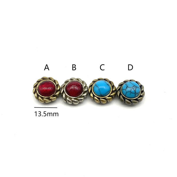 Turquoise Eye Conchos Leather Decoration Acessories Screw Rivets Buttons