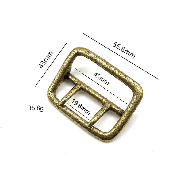 Sam Browne Buckle Vintage Double Centre Pin Brass Buckle 45mm