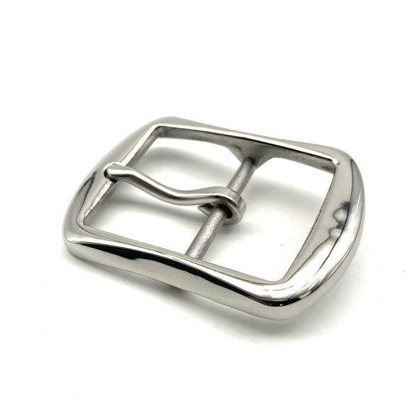 36mm Glass Finish Buckle Stainless Steel Leather Belt Buckle