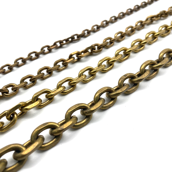 Solid Brass Anchor Link Chain Leather Wallet Chains