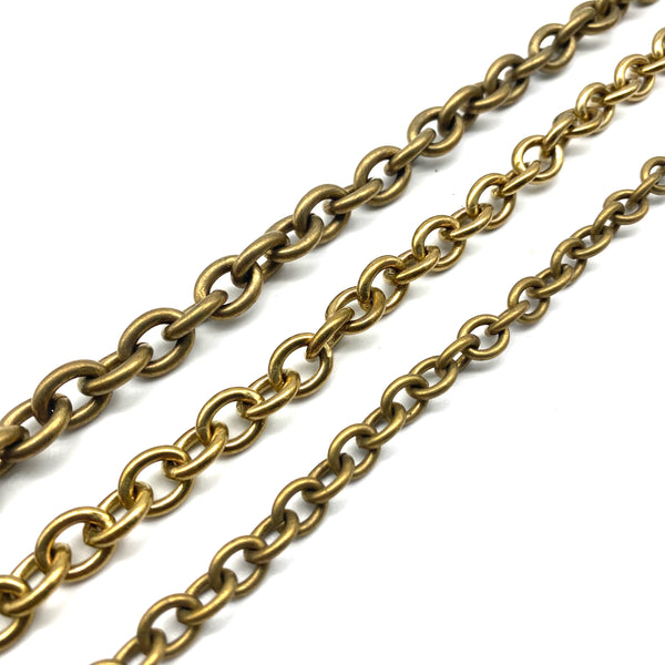 Solid Brass O link Chain,Oval Shape Chain,Brass Wallet Chain,Leather Bag Chains
