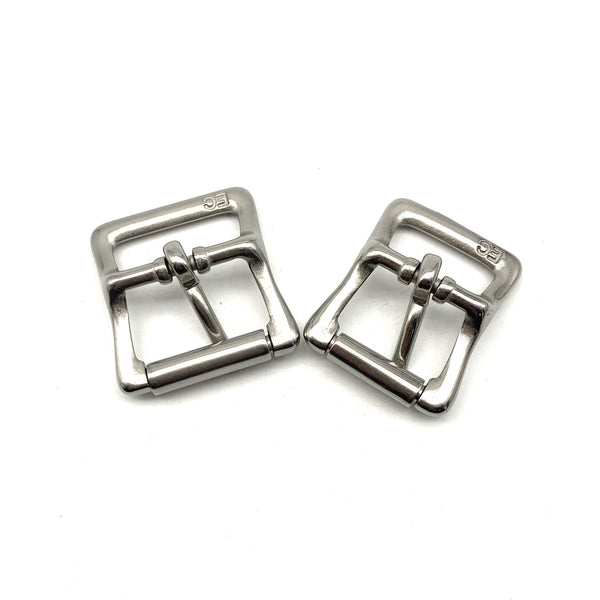 Stainless Halter Strap Buckle Leather Strap Fastener Roller Bar Buckle 20/25mm Centre Heel Rolling Bar Buckles