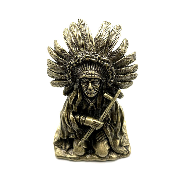Bronze Statue Indian Chief Sculpture Bronze American Indian Chief Figurine