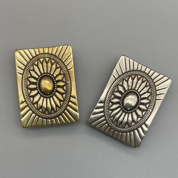 Navajo Belt Buckle 1 1/2''Old Silver Brass Finish